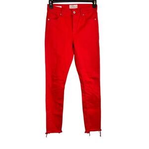 LUCKY BRAND Bridgette Skinny Jeans in Red Size 0